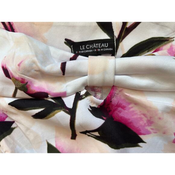 Le Château Off Shoulder Top – Pink Watercolor Floral XS - Picture 5 of 7